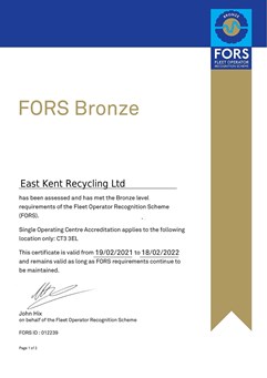 FORS Certificate